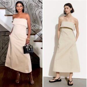 Zara Gabardine Trench Dress - Medium